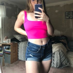 American Eagle 🦅 Dark wash High-rise Shortie